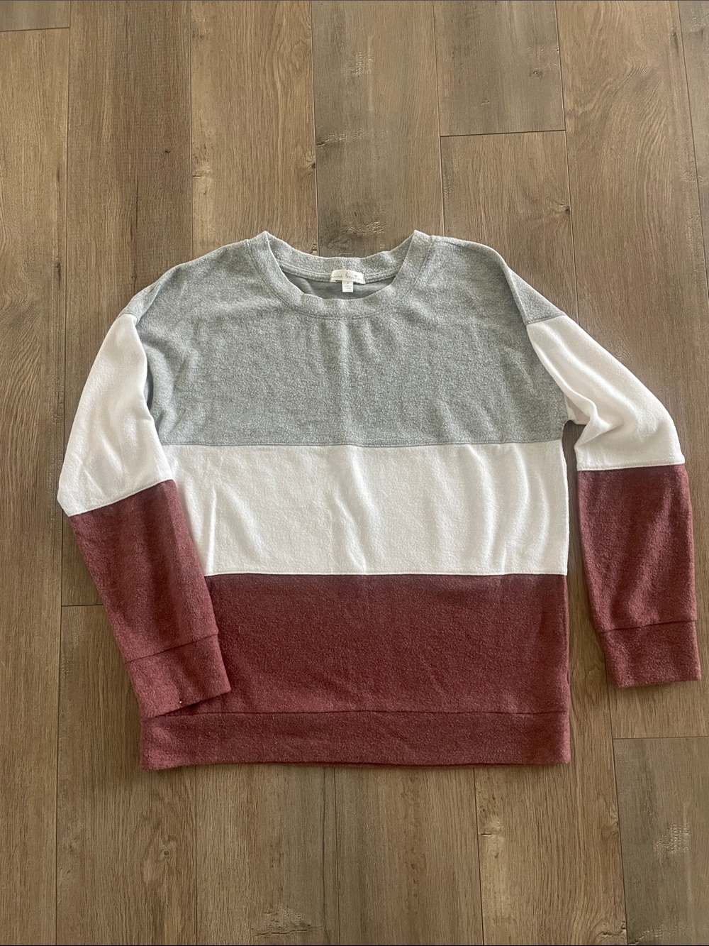 Colorblock Crewneck Sweater, Size Medium